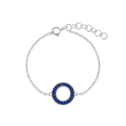 Blue Orbit Silver Bracelet