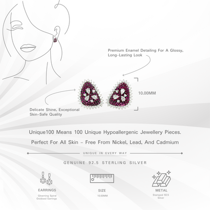 Blossom Spark 925 Silver Earrings | Dainty Floral Studs