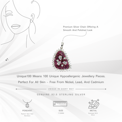 Floret Shine 925 Silver Necklace | Designer Floral Pendant