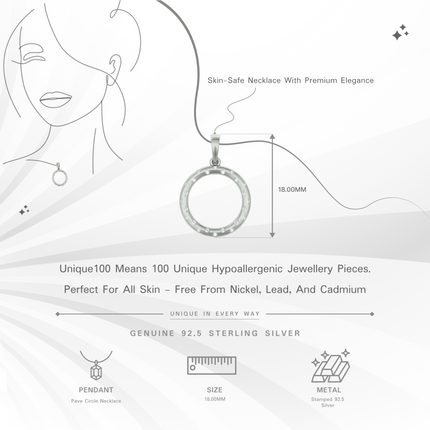 Pave Circle Necklace
