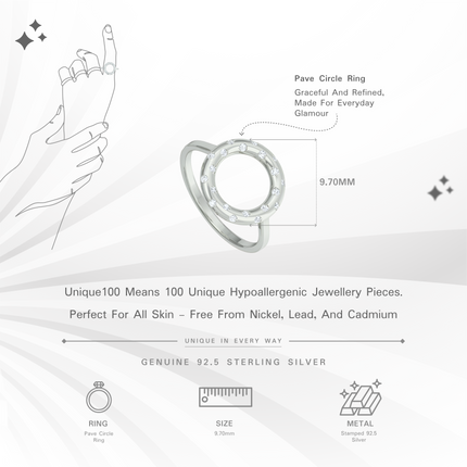 Pave Circle Ring
