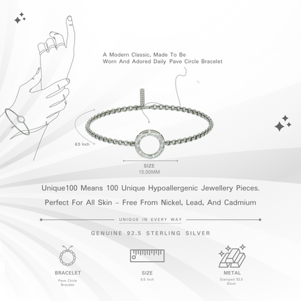 Pave Circle Bracelet