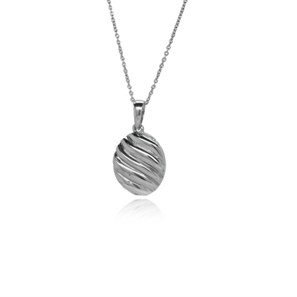 Twisted Braid Silver Pendant Necklace | 925 Modern Drop