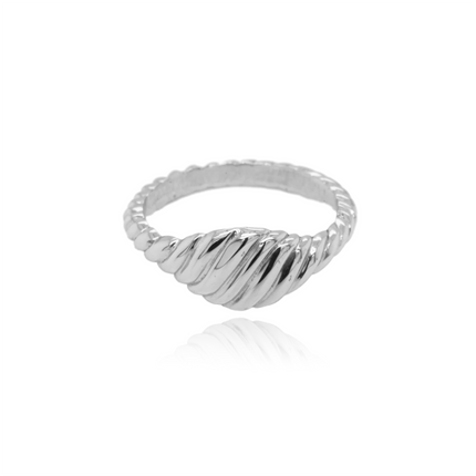 Classic Twist Sterling Silver Ring | Unisex Fashion Band