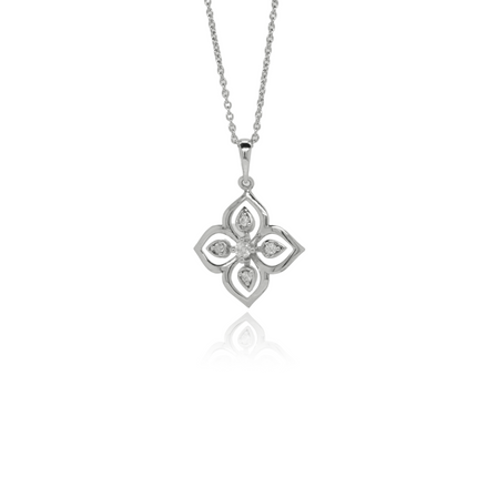 Flower Flex Silver Petal Necklace | Trendy Pendant Jewellery