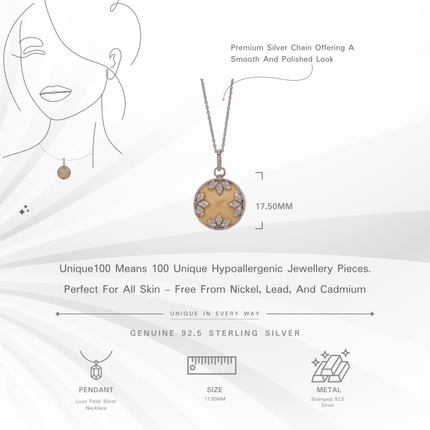 Luxe Petal Gold Silver Necklace | Chic Floral Pendant Jewellery