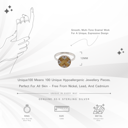 Glow Bud 925 Silver Ring | Delicate Floral Fashion