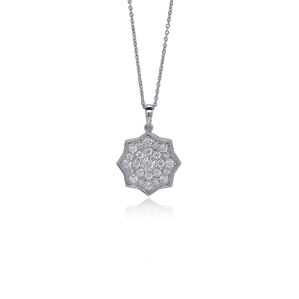 Silver Bloom Petal Necklace | Silver Floral Pendant