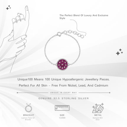 Lustrous Twist CZ Bracelet | Contemporary Silver Design