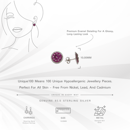 Gleaming Spiral Oxidised Earrings | Silver & CZ Hoops