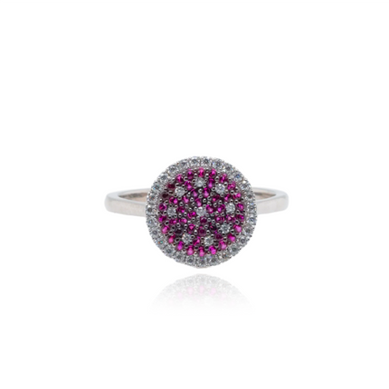Twisted Cubic Zirconia Silver Ring | Limited Edition Glow