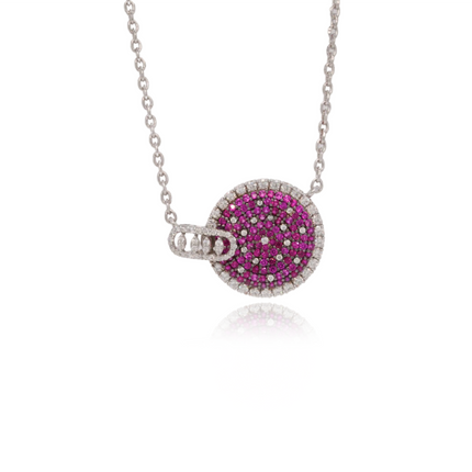 Radiant Spin Halo Necklace | 925 Silver Statement Pendant