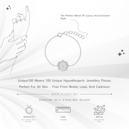 Twist Sparkle Silver Bracelet | Sleek Modern CZ Bangle