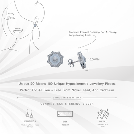 Glistening Weave Hoop Earrings | CZ Silver Essentials