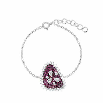 Petal Glow Silver Bracelet