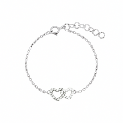 Linked Hearts Silver Bracelet | Symbol of Love Jewellery