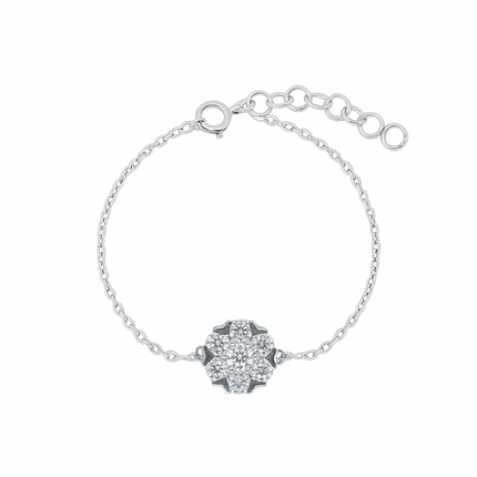 Twisted Elegance Silver Bracelet | CZ Accent Jewelry