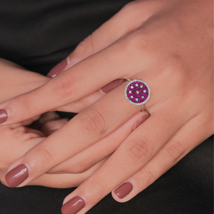 Twisted Cubic Zirconia Silver Ring | Limited Edition Glow