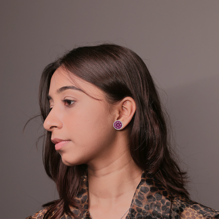 Gleaming Spiral Oxidised Earrings | Silver & CZ Hoops