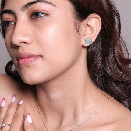 Glistening Weave Hoop Earrings | CZ Silver Essentials