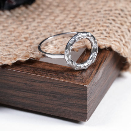 Pave Circle Ring