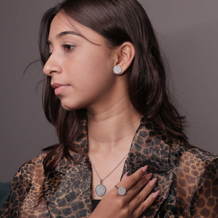 Radiant Wave Earrings | Sterling Silver CZ Hoops