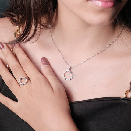 Pave Circle Necklace