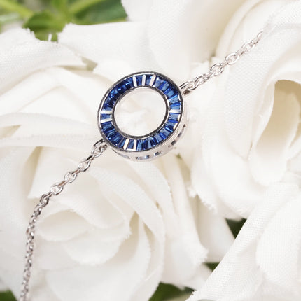 Blue Orbit Silver Bracelet