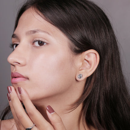 Spiral Hoop Silver Earrings | Minimalist Party Essential