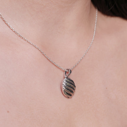 Twisted Braid Silver Pendant Necklace | 925 Modern Drop