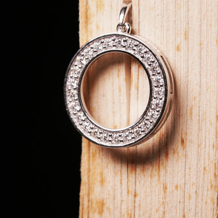 Radiant Spiral Pendant Necklace | Sterling Silver & CZ