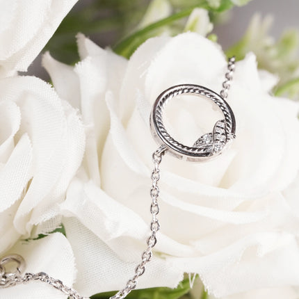 Midnight Bloom Silver Bracelet | CZ & Enamel Accents