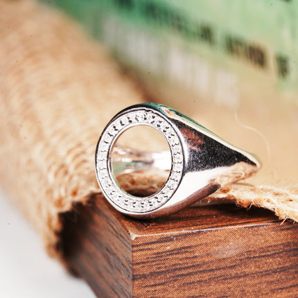 Twist Gleam CZ Silver Ring | Modern Sparkle Band