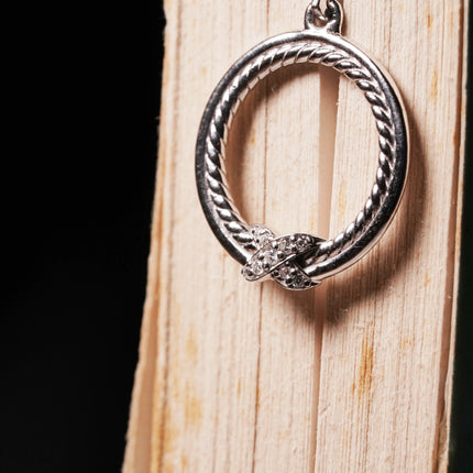 Petal Silver Necklace | Enamel & CZ Floral Pendant