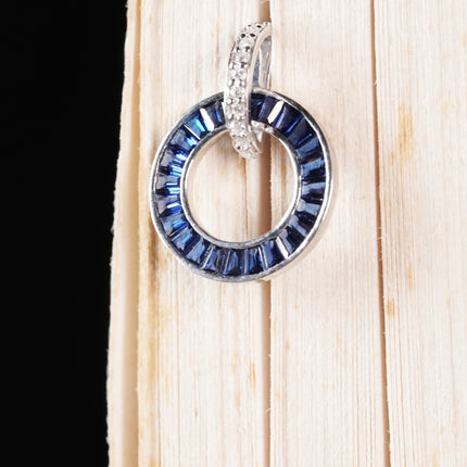 Blue Orbit Silver Necklace