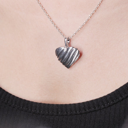 Twist Love Vibe Knot Heart Pendant Necklace