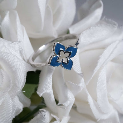 Blue Blaze Sky Silver Ring | Vivid Blue Statement Jewelry