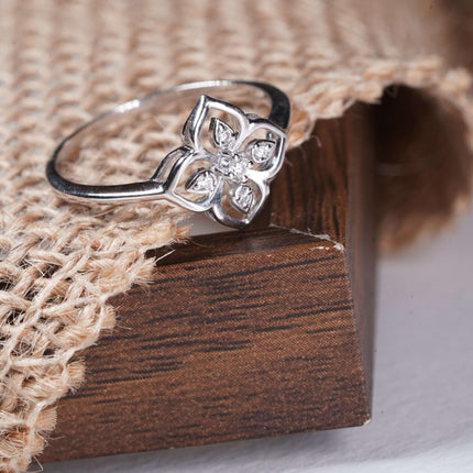 Flower Flex Bloom Silver Ring | Modern Floral Design Jewellery
