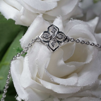 Flower Flex Sterling Silver Charm Bracelet | Elegant Women's Jewellery