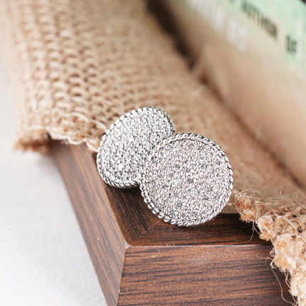 Radiant Wave Earrings | Sterling Silver CZ Hoops