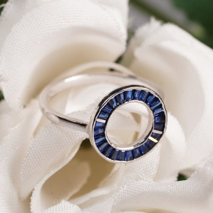 Blue Orbit Silver Ring