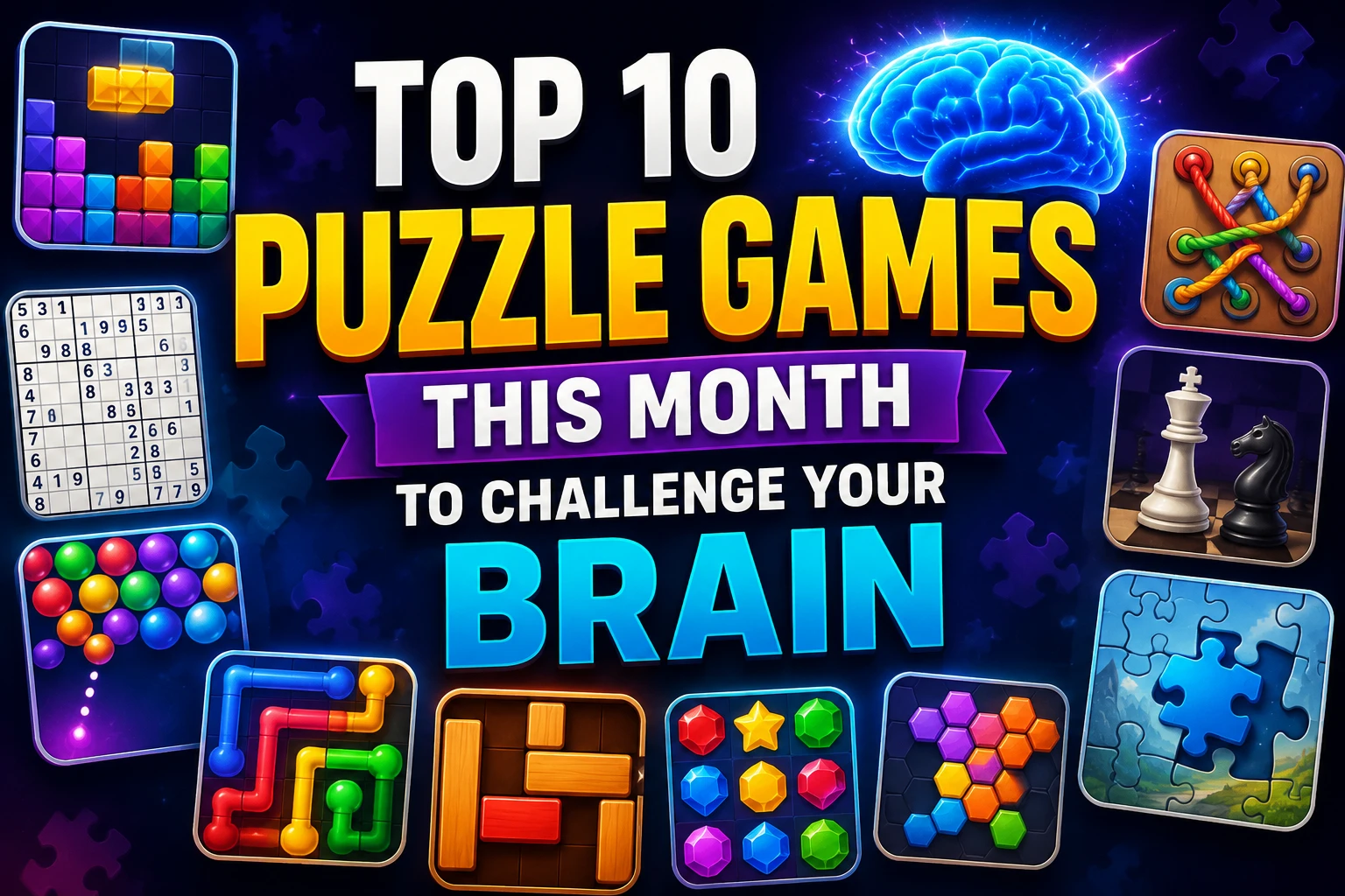 Top 10 Puzzle Games This Month to Challenge Your Brain