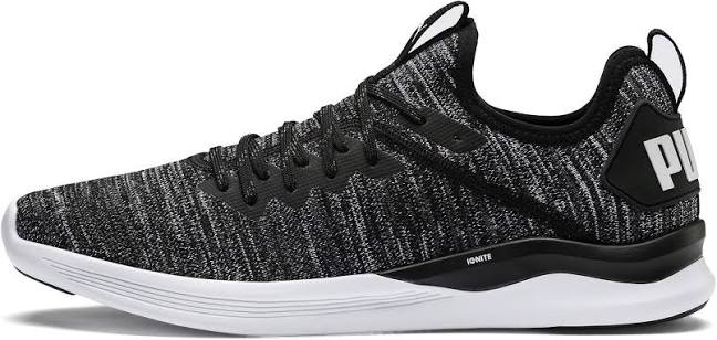 Puma Ignite Flash Evoknit Running Shoes, Black/White, UK 8