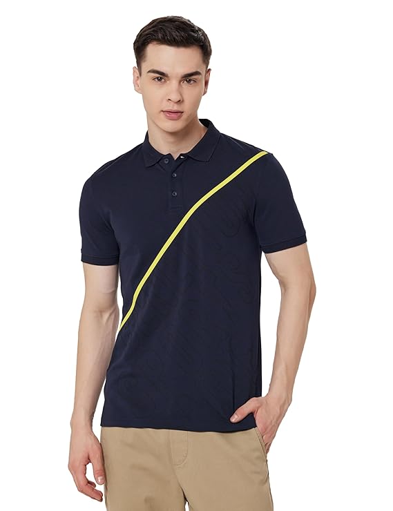 United Colors of Benetton Men's Polo (Navy Blue, Large)