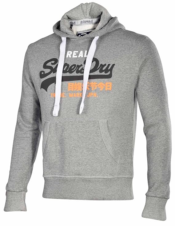 Superdry Men's Core Logo Hoodie (Grey Marle, Size L)