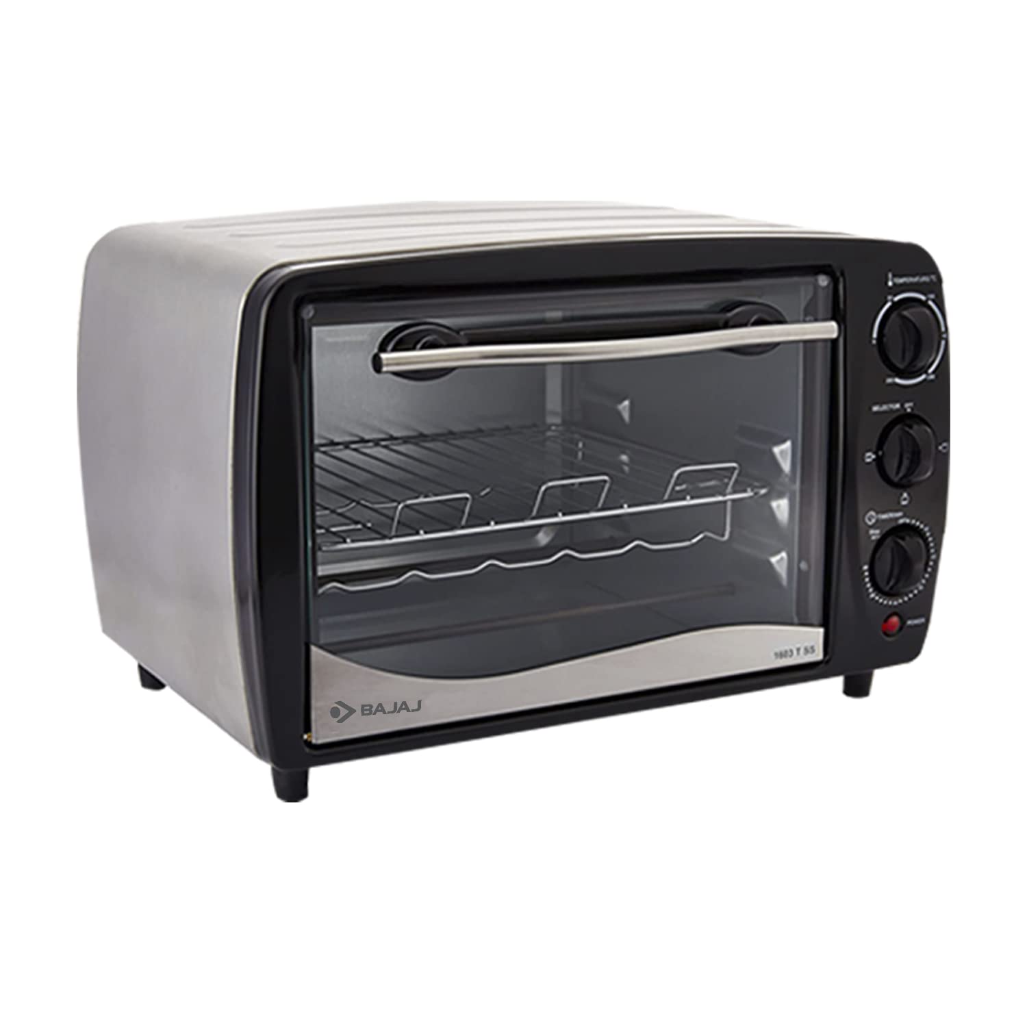 Bajaj Majesty 1603 T 1600-Watt Pop-up Toaster, Black