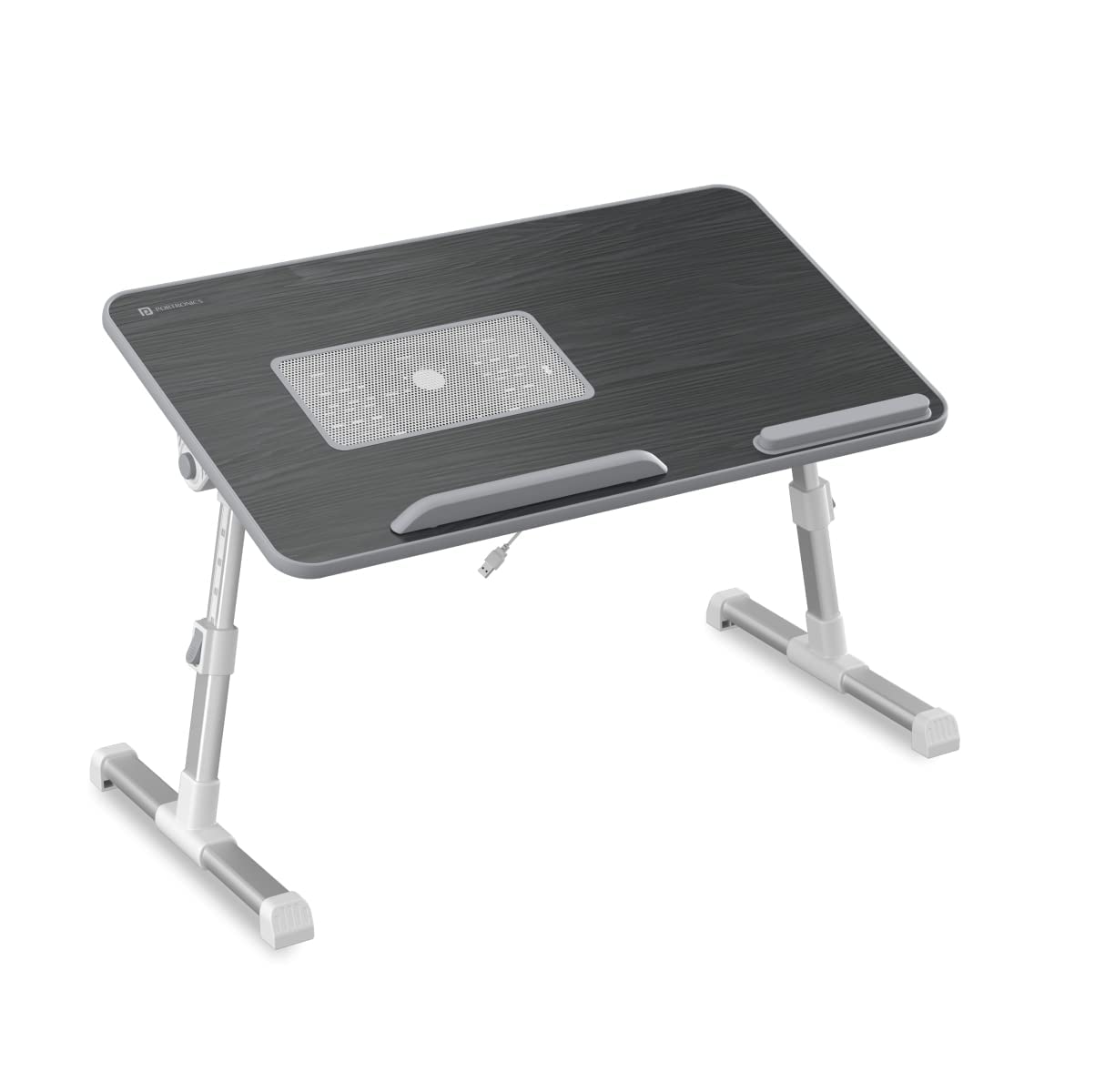 Portronics My Buddy Plus Adjustable Laptop Cooling Table (Black)