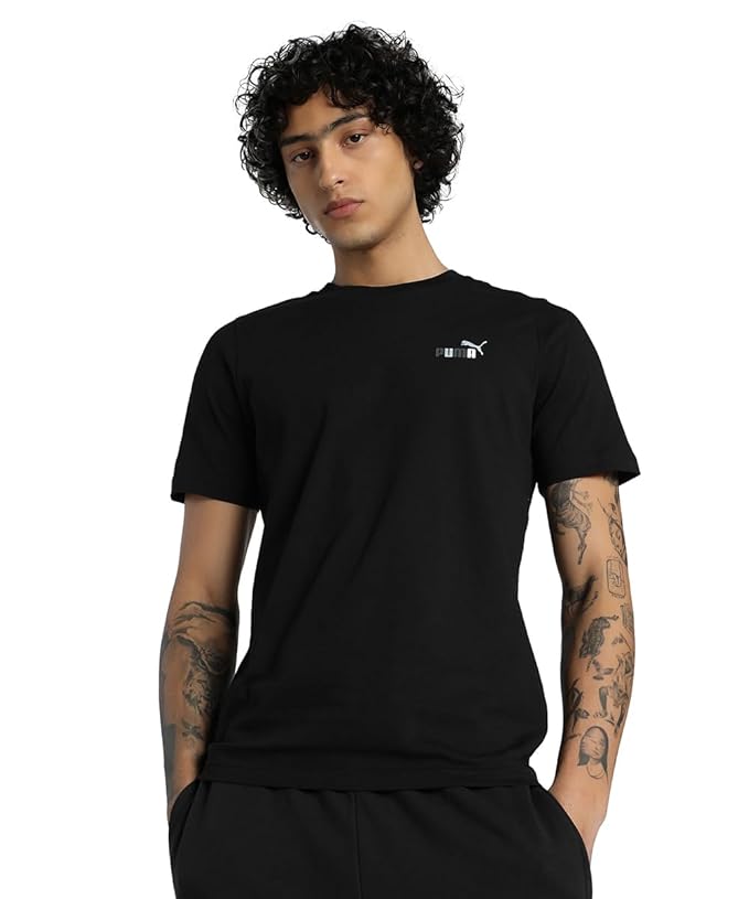 Puma Men's Essential T-Shirt (Black, Size M)