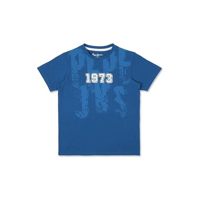 Pepe Jeans Boys' T-Shirt (Blue, 8-9 Years)